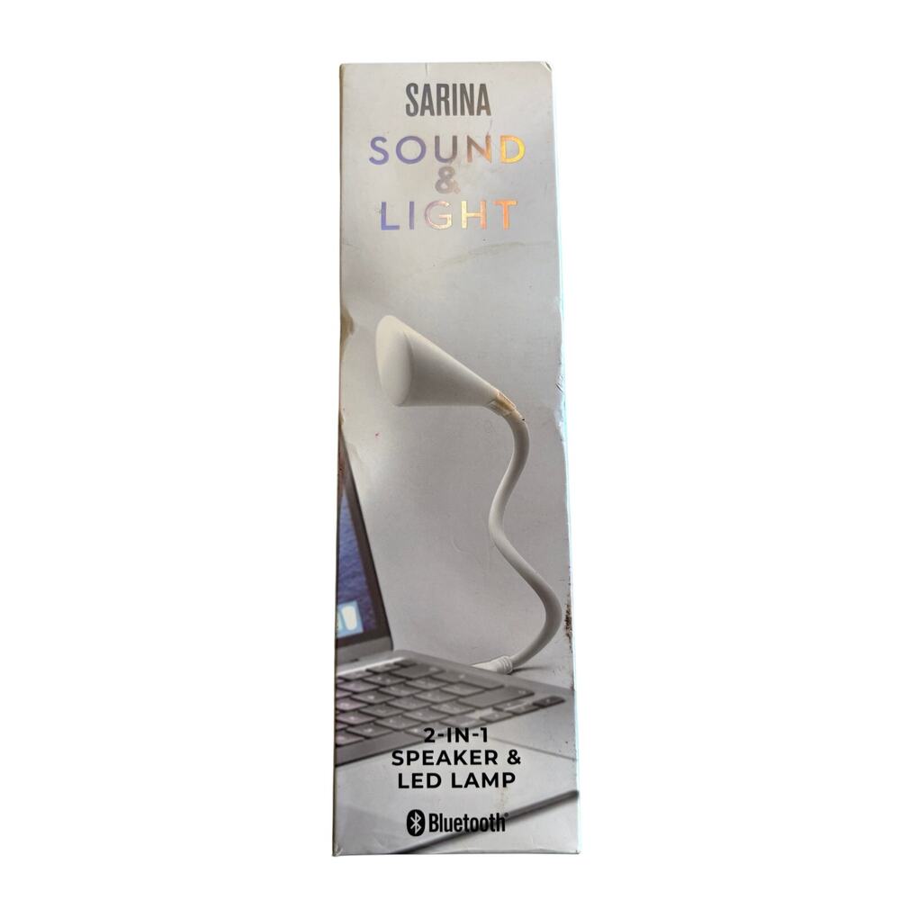 NIB Sarina Sound & Light 2-in-1 Speaker & LED Lamp